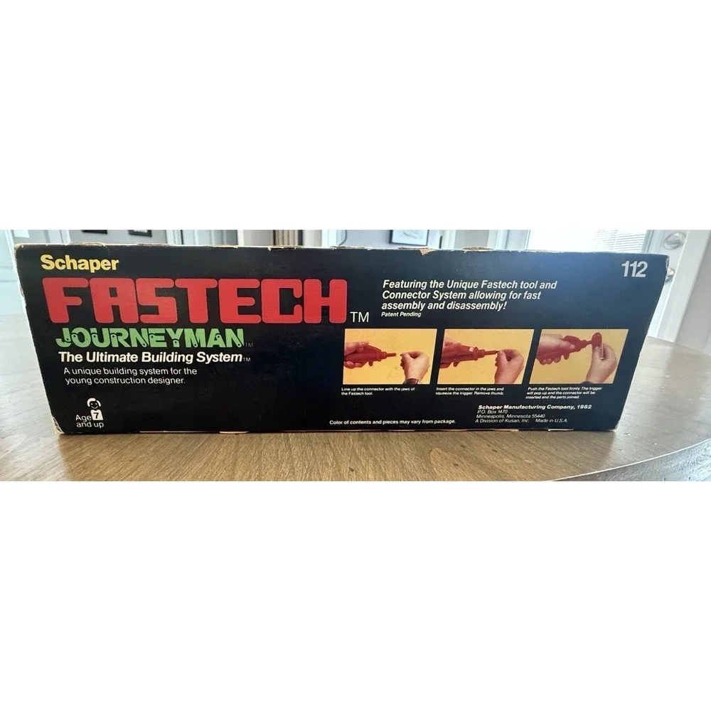 Schaper Fastech Journeyman Building System 112 Vintage 1982 New Sealed 474pc